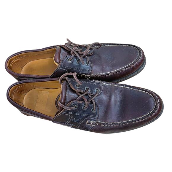 Allen Edmonds Key Largo Boat Shoes Mens Size 12 B Brown Leather Vibram Soles - Picture 3 of 10